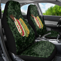 Hawaii Lei Kamehameha Car Seat Cover Oma'oma'o Seamless Pattern Hibiscus Flower LT9 - Polynesian Pride