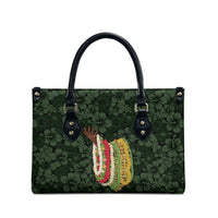 Hawaii Lei Kamehameha Leather Bag Oma'oma'o Seamless Pattern Hibiscus Flower