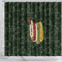 Hawaii Lei Kamehameha Shower Curtain Oma'oma'o Seamless Pattern Hibiscus Flower