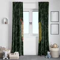 Hawaii Lei Kamehameha Window Curtain Oma'oma'o Seamless Pattern Hibiscus Flower