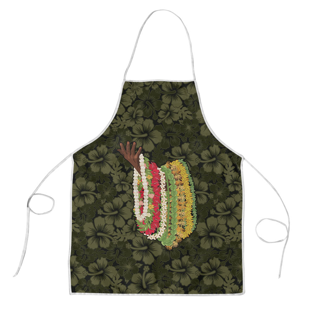 Hawaii Lei Kamehameha Apron Melemele Seamless Pattern Hibiscus Flower