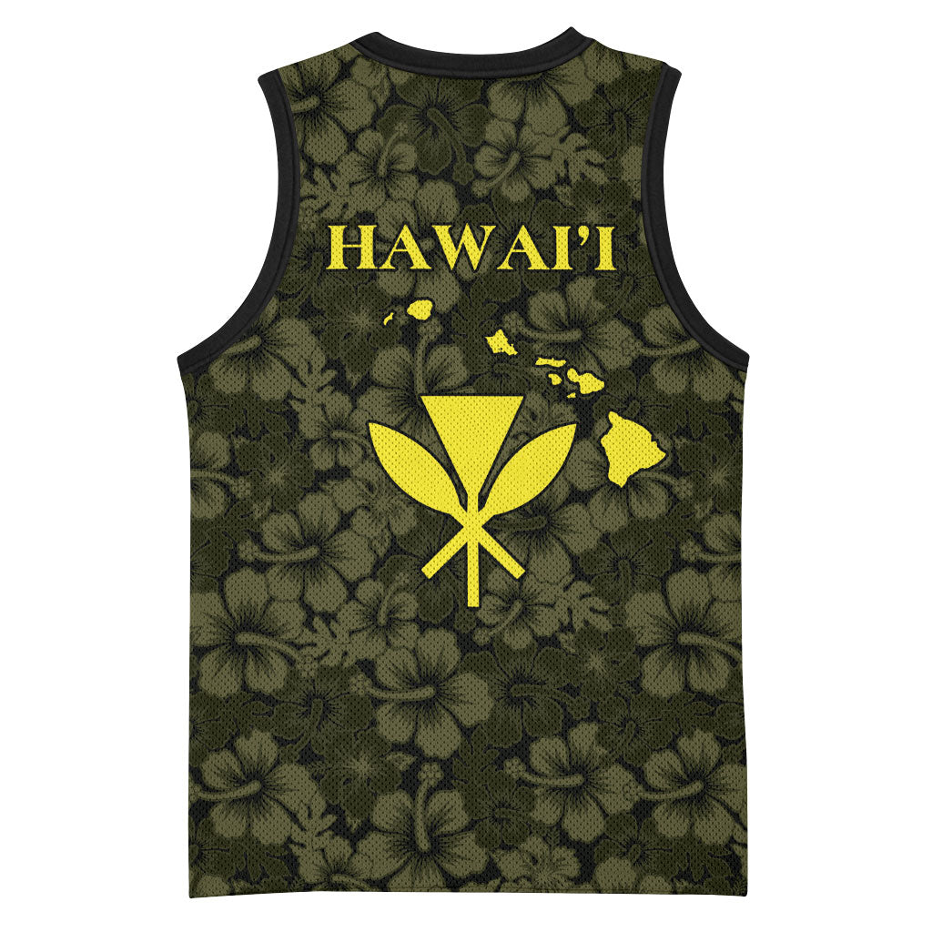 Hawaii Lei Kamehameha Basketball Jersey Melemele Seamless Pattern Hibiscus Flower