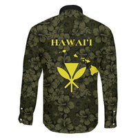 Hawaii Lei Kamehameha Family Matching Off The Shoulder Long Sleeve Dress and Hawaiian Shirt Melemele Seamless Pattern Hibiscus Flower LT9 - Polynesian Pride