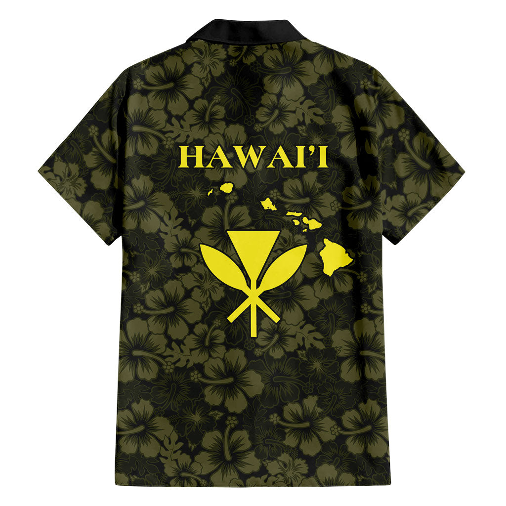 Hawaii Lei Kamehameha Family Matching Off Shoulder Short Dress and Hawaiian Shirt Melemele Seamless Pattern Hibiscus Flower LT9 - Polynesian Pride