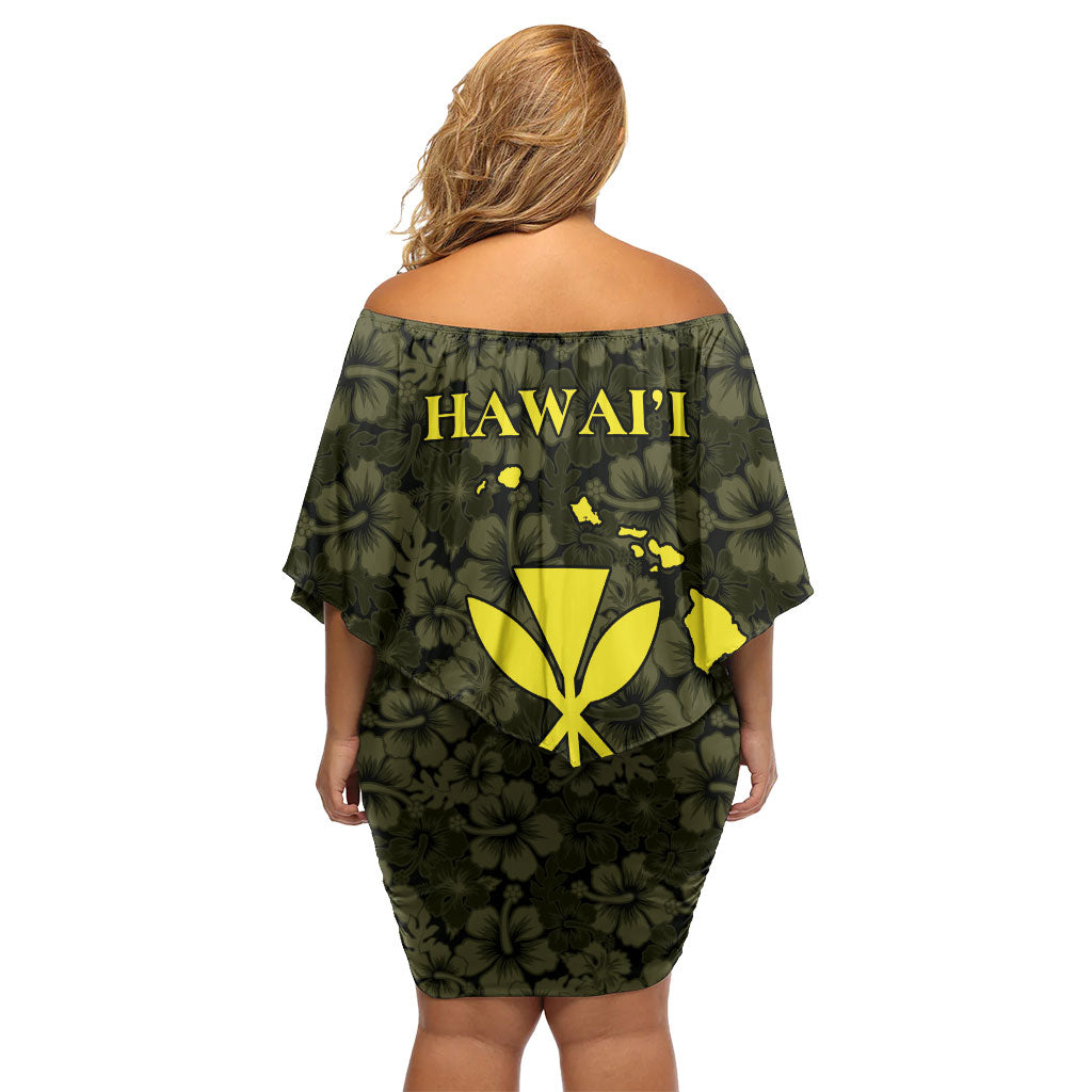 Hawaii Lei Kamehameha Family Matching Off Shoulder Short Dress and Hawaiian Shirt Melemele Seamless Pattern Hibiscus Flower LT9 - Polynesian Pride