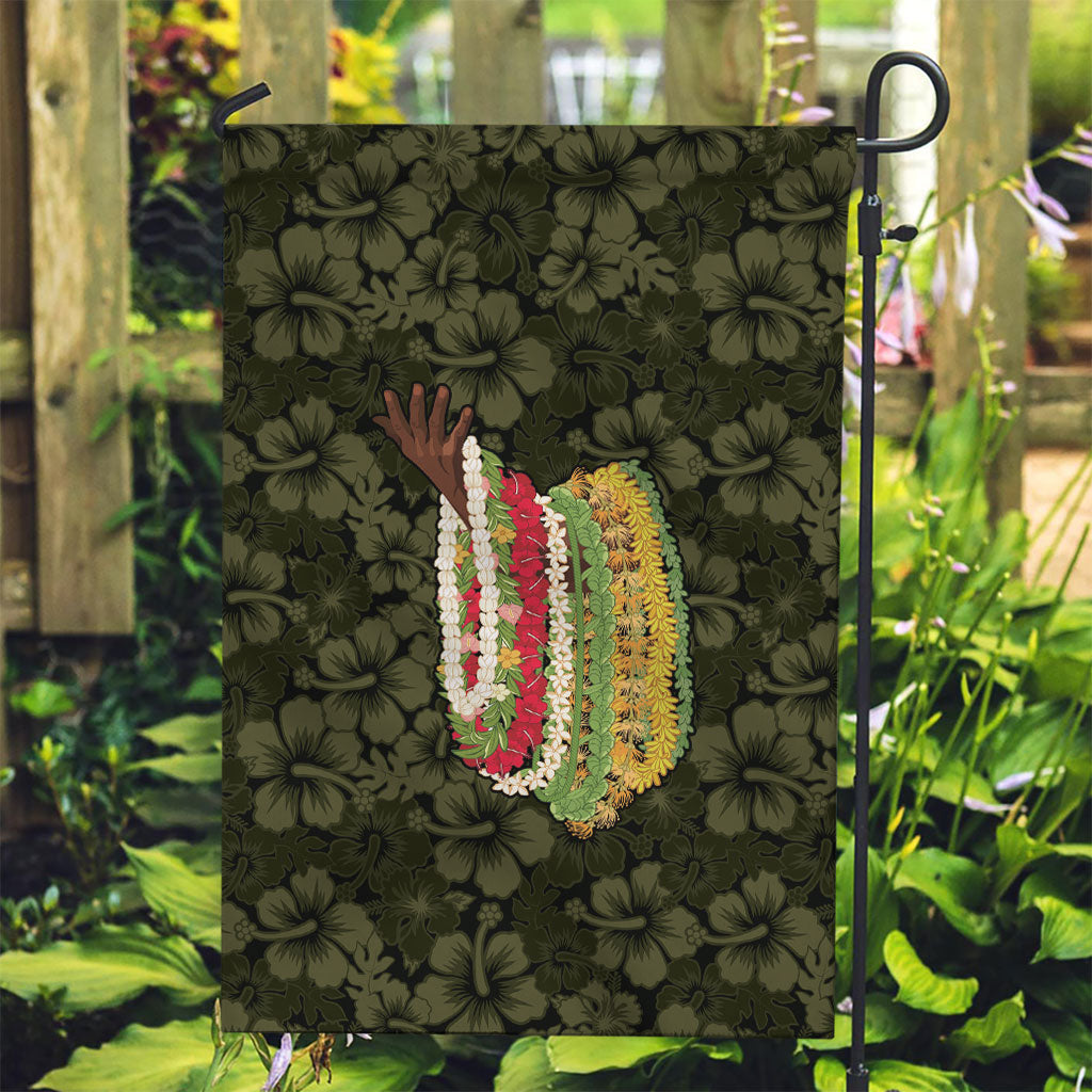 Hawaii Lei Kamehameha Garden Flag Melemele Seamless Pattern Hibiscus Flower LT9 Garden Flag Yellow - Polynesian Pride