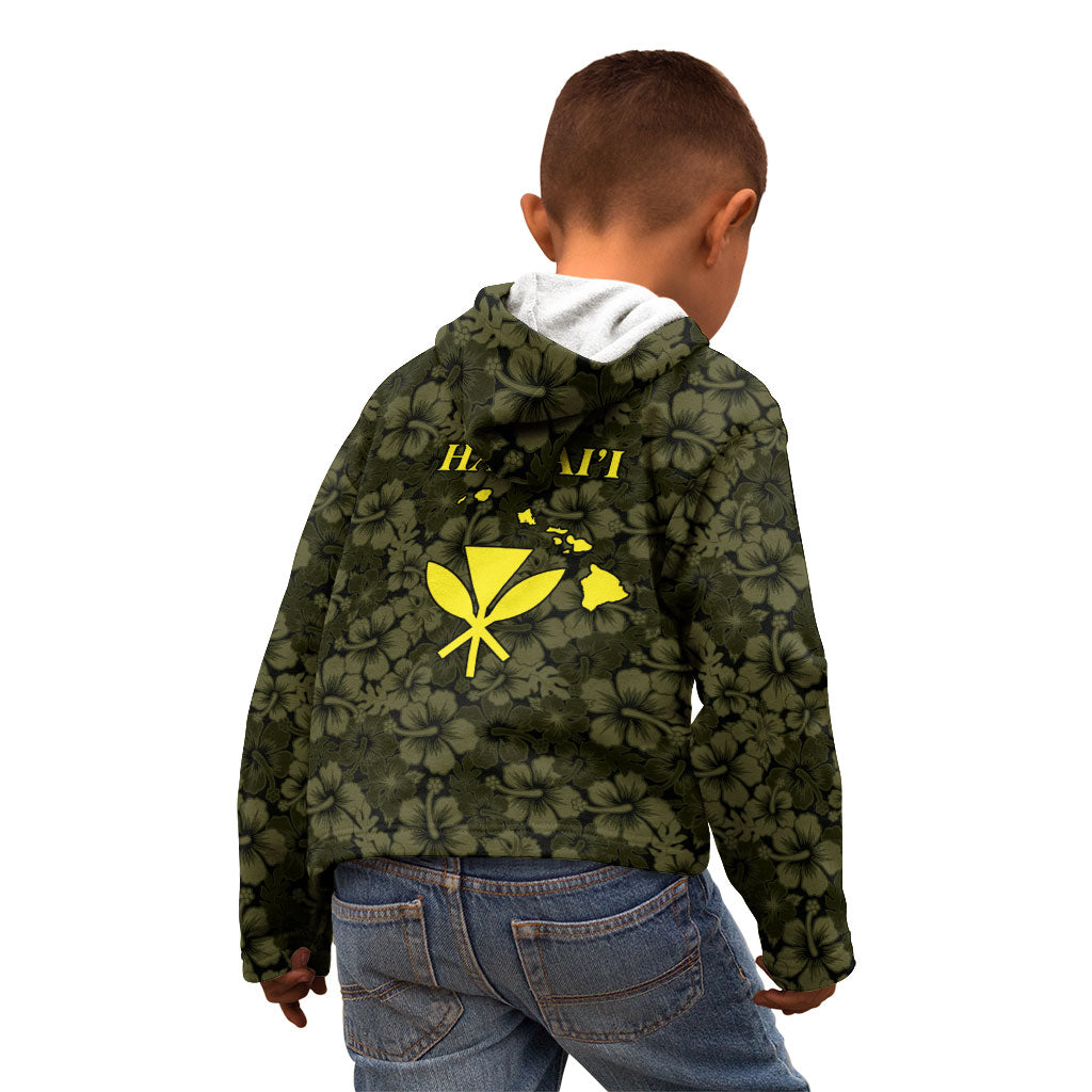 Hawaii Lei Kamehameha Kid Hoodie Melemele Seamless Pattern Hibiscus Flower