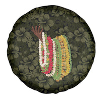 Hawaii Lei Kamehameha Spare Tire Cover Melemele Seamless Pattern Hibiscus Flower