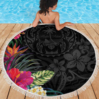 Hafa Adai Guam Beach Blanket Tropical Flowers Colorful Vibes LT9 - Polynesian Pride