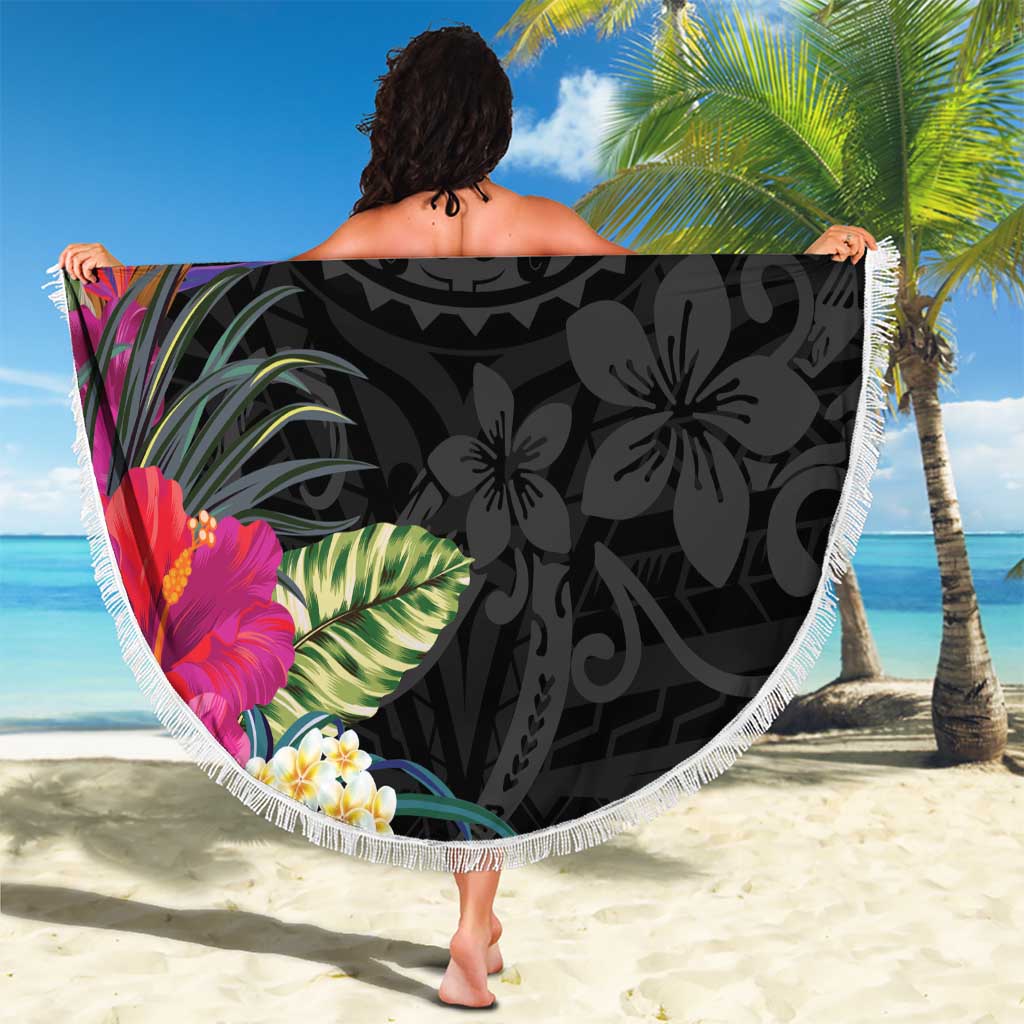 Hafa Adai Guam Beach Blanket Tropical Flowers Colorful Vibes LT9 - Polynesian Pride