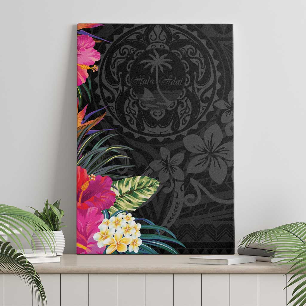 Hafa Adai Guam Canvas Wall Art Tropical Flowers Colorful Vibes