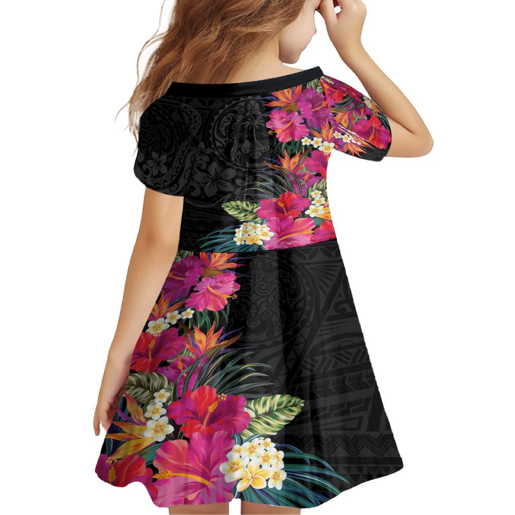 Hafa Adai Guam Family Matching Off Shoulder Maxi Dress and Hawaiian Shirt Tropical Flowers Colorful Vibes LT9 - Polynesian Pride