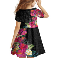 Hafa Adai Guam Family Matching Off Shoulder Maxi Dress and Hawaiian Shirt Tropical Flowers Colorful Vibes LT9 - Polynesian Pride
