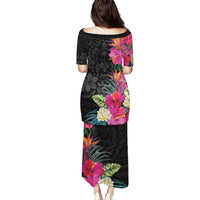 Hafa Adai Guam Family Matching Puletasi and Hawaiian Shirt Tropical Flowers Colorful Vibes LT9 - Polynesian Pride