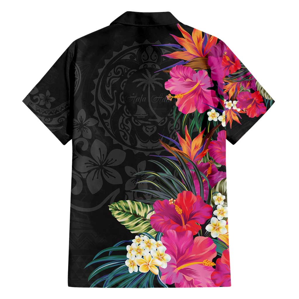 Hafa Adai Guam Family Matching Short Sleeve Bodycon Dress and Hawaiian Shirt Tropical Flowers Colorful Vibes LT9 - Polynesian Pride