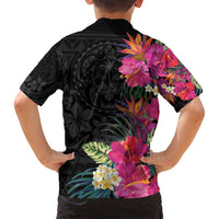 Hafa Adai Guam Family Matching Summer Maxi Dress and Hawaiian Shirt Tropical Flowers Colorful Vibes LT9 - Polynesian Pride