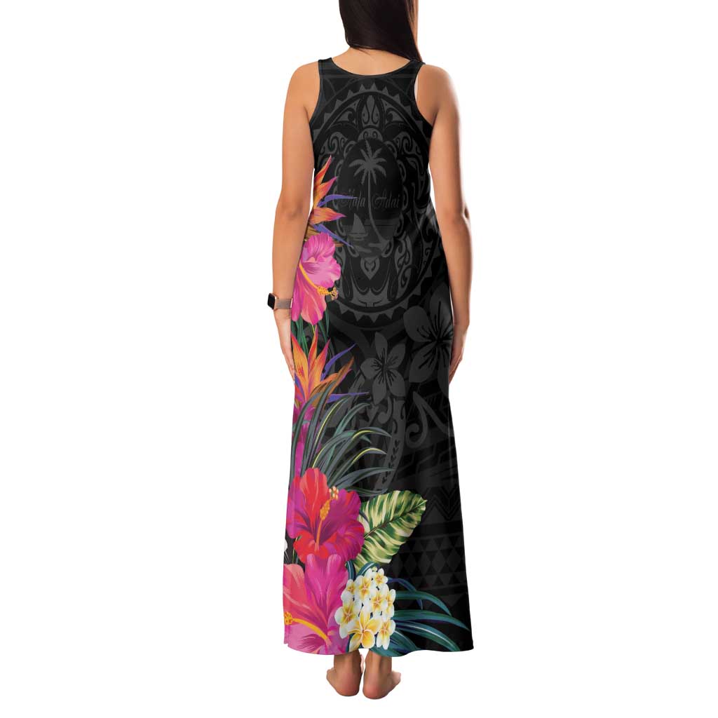 Hafa Adai Guam Family Matching Tank Maxi Dress and Hawaiian Shirt Tropical Flowers Colorful Vibes LT9 - Polynesian Pride