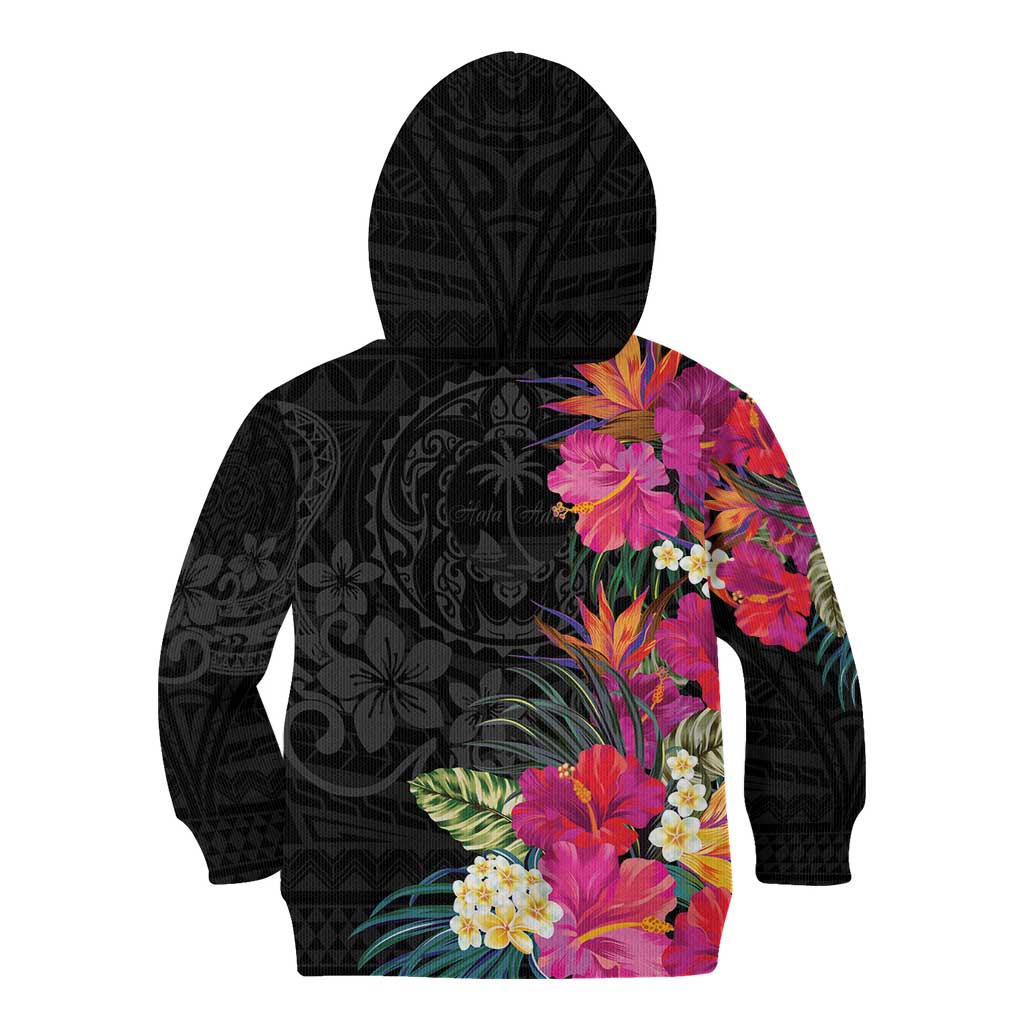 Hafa Adai Guam Kid Hoodie Tropical Flowers Colorful Vibes LT9 - Polynesian Pride