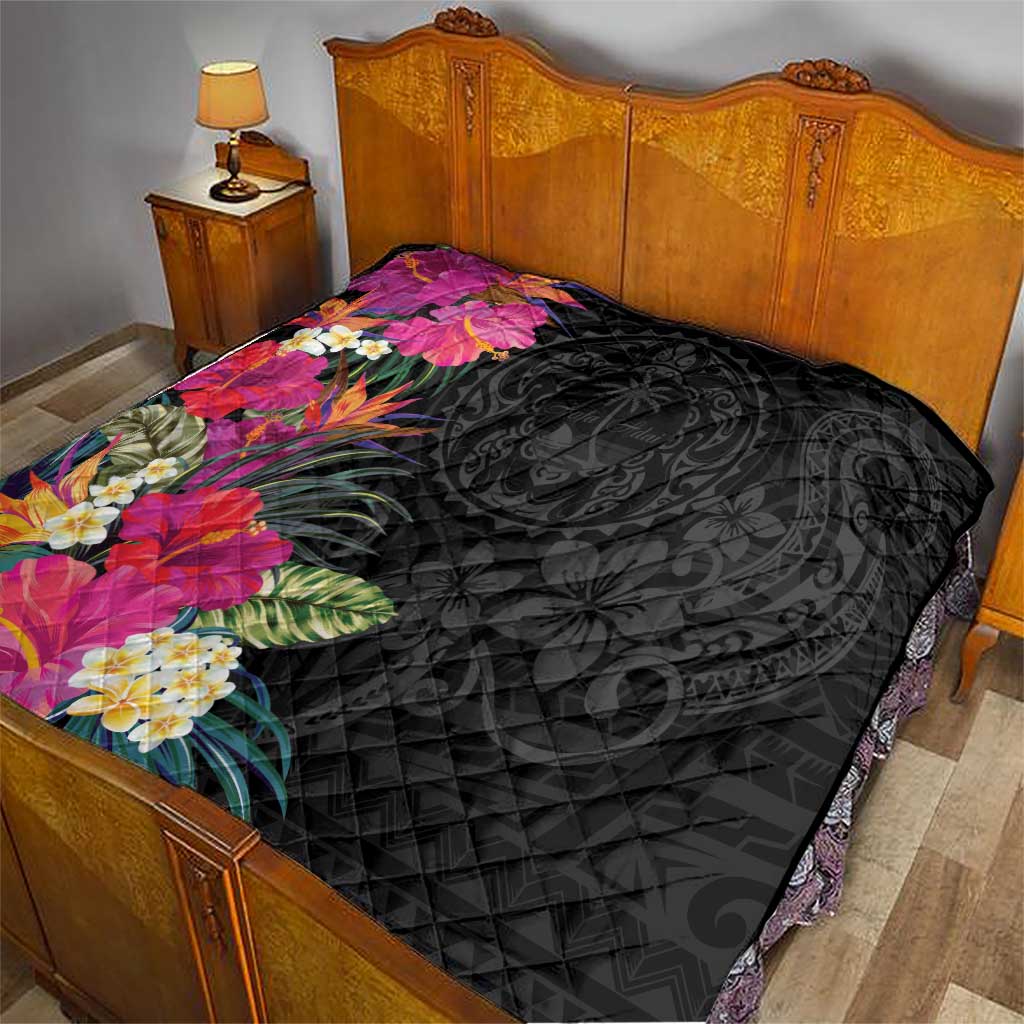 Hafa Adai Guam Quilt Tropical Flowers Colorful Vibes LT9 - Polynesian Pride