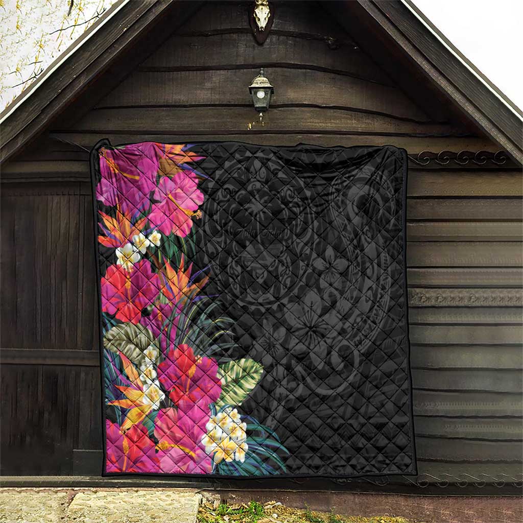 Hafa Adai Guam Quilt Tropical Flowers Colorful Vibes LT9 - Polynesian Pride