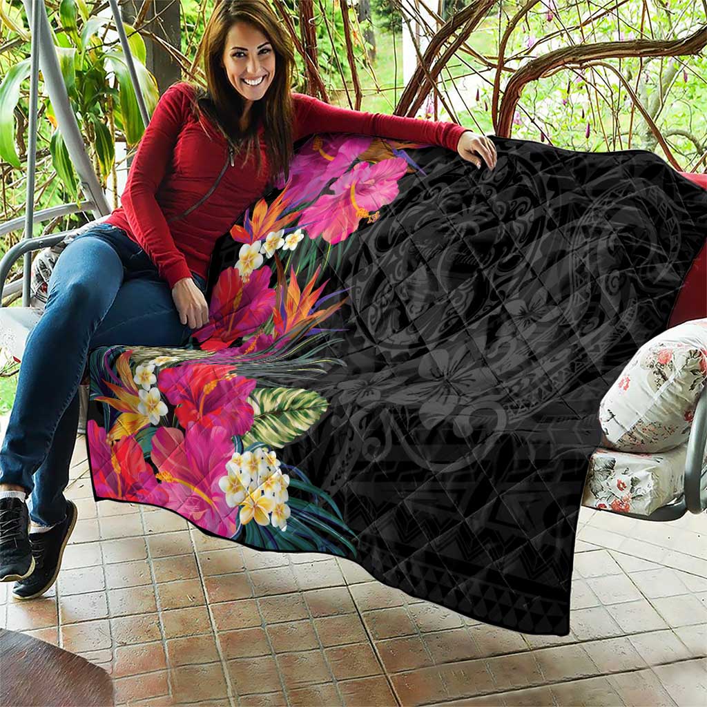 Hafa Adai Guam Quilt Tropical Flowers Colorful Vibes LT9 - Polynesian Pride