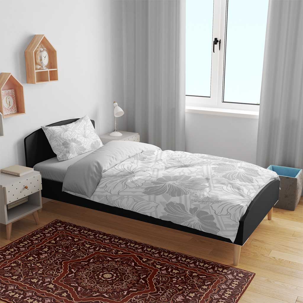 Samoa Lotu Tamaiti Bedding Set White Sun Day Beauty Hibiscus Ver01
