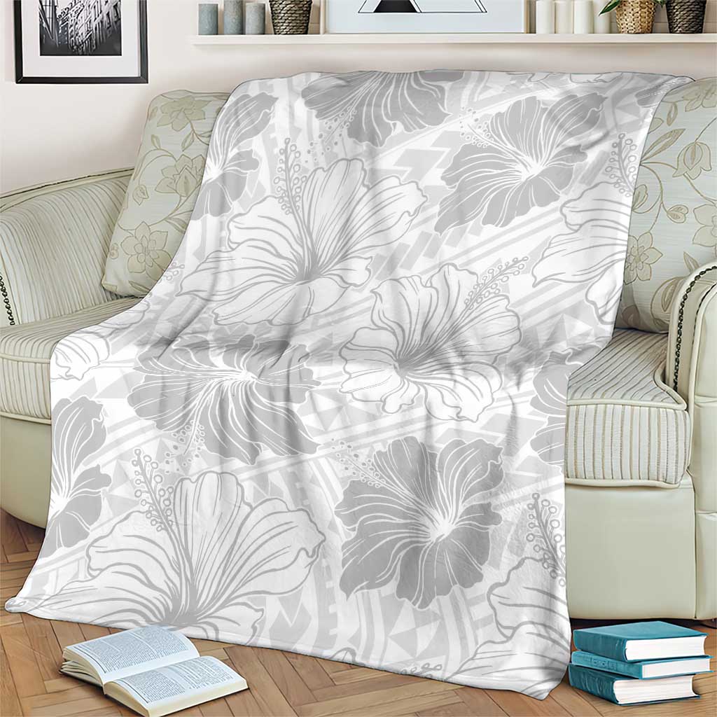 Samoa Lotu Tamaiti Blanket White Sun Day Beauty Hibiscus Ver01