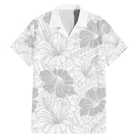 Samoa Lotu Tamaiti Family Matching Mermaid Dress and Hawaiian Shirt White Sun Day Beauty Hibiscus Ver01 LT9 Dad's Shirt - Short Sleeve White - Polynesian Pride