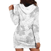 Samoa Lotu Tamaiti Hoodie Dress White Sun Day Beauty Hibiscus Ver01 LT9 - Polynesian Pride