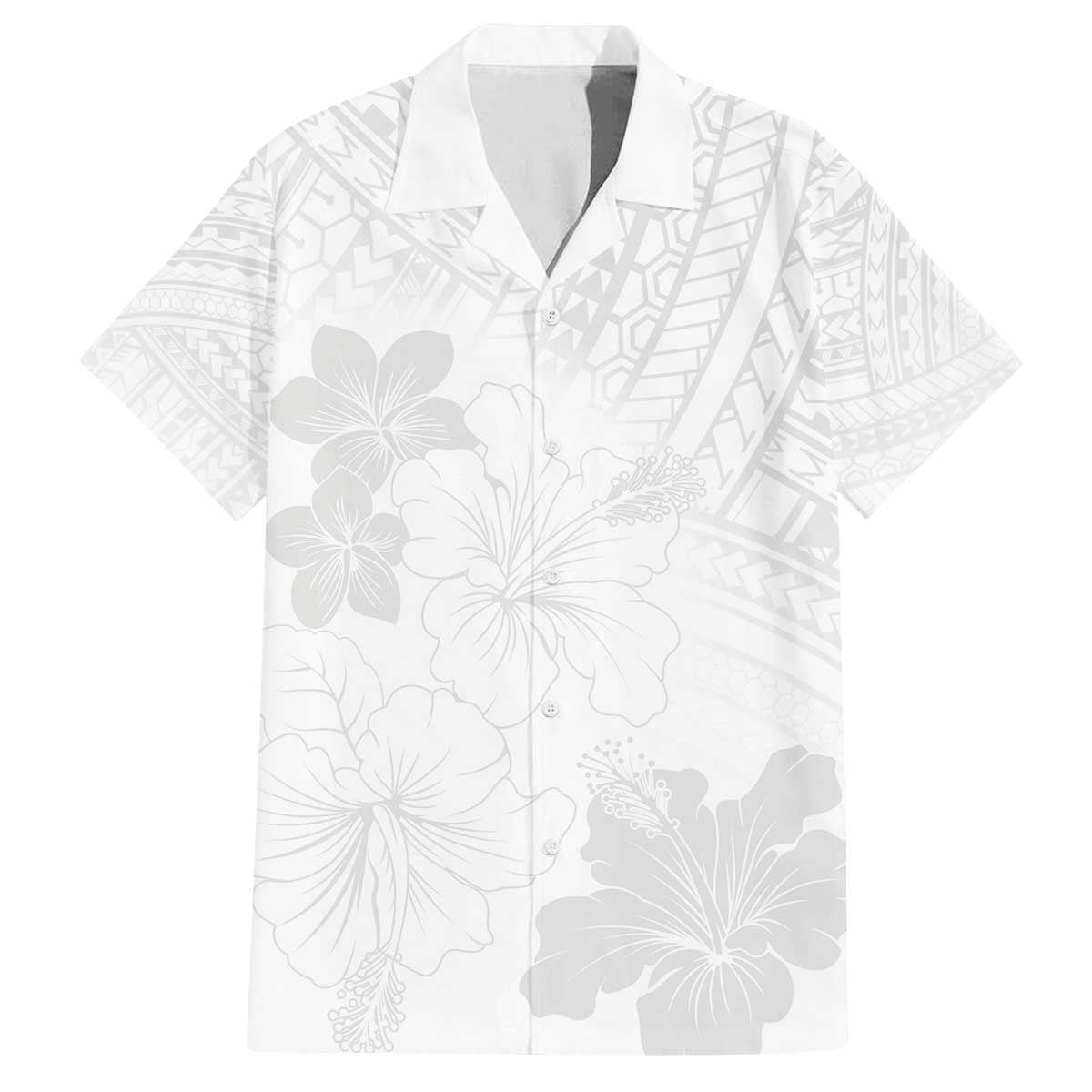 Samoa Lotu Tamaiti Family Matching Off Shoulder Short Dress and Hawaiian Shirt White Sun Day Beauty Hibiscus Ver02 LT9 Dad's Shirt - Short Sleeve White - Polynesian Pride
