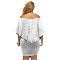 Samoa Lotu Tamaiti Family Matching Off Shoulder Short Dress and Hawaiian Shirt White Sun Day Beauty Hibiscus Ver02 LT9 - Polynesian Pride