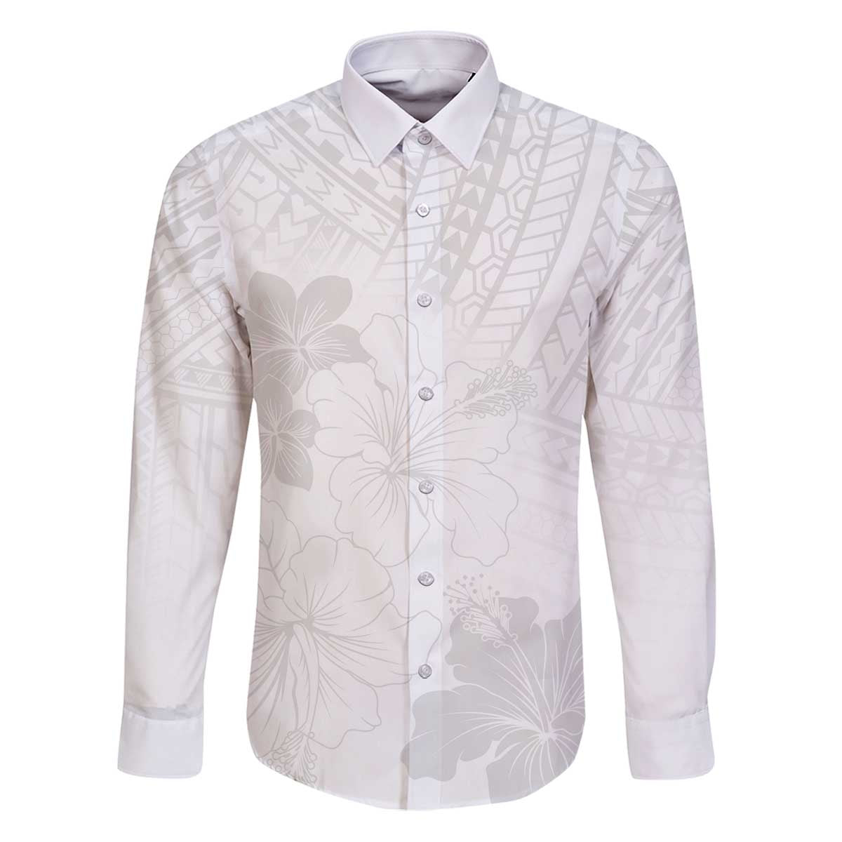 Samoa Lotu Tamaiti Family Matching Puletasi and Hawaiian Shirt White Sun Day Beauty Hibiscus Ver02 LT9 Dad's Shirt - Long Sleeve White - Polynesian Pride
