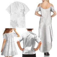 Samoa Lotu Tamaiti Family Matching Summer Maxi Dress and Hawaiian Shirt White Sun Day Beauty Hibiscus Ver02 LT9 - Polynesian Pride