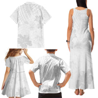 Samoa Lotu Tamaiti Family Matching Tank Maxi Dress and Hawaiian Shirt White Sun Day Beauty Hibiscus Ver02 LT9 - Polynesian Pride