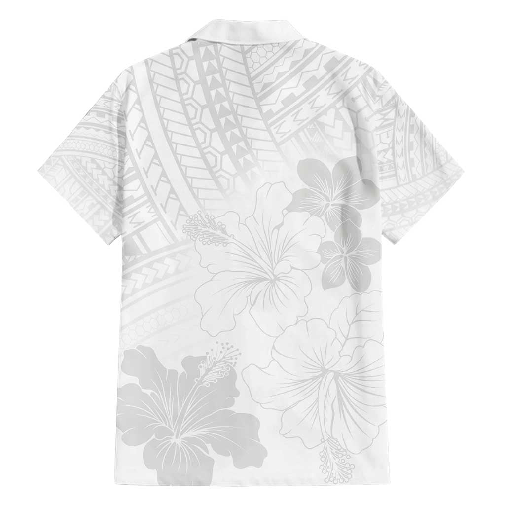 Samoa Lotu Tamaiti Family Matching Tank Maxi Dress and Hawaiian Shirt White Sun Day Beauty Hibiscus Ver02 LT9 - Polynesian Pride
