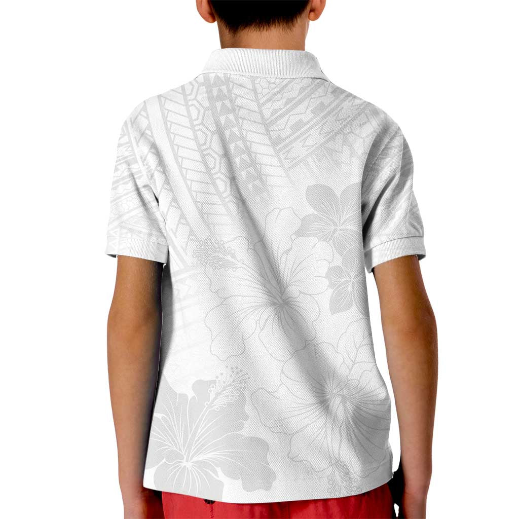 Samoa Lotu Tamaiti Kid Polo Shirt White Sun Day Beauty Hibiscus Ver02