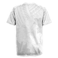 Samoa Lotu Tamaiti Rugby Jersey White Sun Day Beauty Hibiscus Ver02
