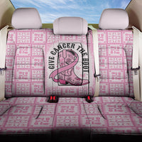 Give Cancer The Boot Pink Cowgirl Back Car Seat Cover Hawaiian Paniolo Mixed Quilt Pattern Style LT9 One Size Pink - Polynesian Pride