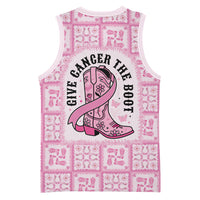 Give Cancer The Boot Pink Cowgirl Basketball Jersey Hawaiian Paniolo Mixed Quilt Pattern Style LT9 - Polynesian Pride
