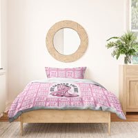 Give Cancer The Boot Pink Cowgirl Bedding Set Hawaiian Paniolo Mixed Quilt Pattern Style LT9 - Polynesian Pride