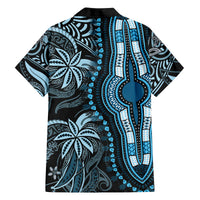 Polynesia Dashiki Family Matching Long Sleeve Bodycon Dress and Hawaiian Shirt Polynesia and Africa Traditional Special Together Blue LT9 - Polynesian Pride