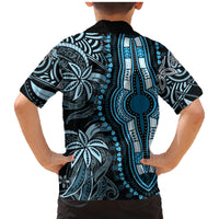 Polynesia Dashiki Family Matching Mermaid Dress and Hawaiian Shirt Polynesia and Africa Traditional Special Together Blue LT9 - Polynesian Pride