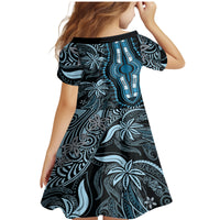 Polynesia Dashiki Family Matching Mermaid Dress and Hawaiian Shirt Polynesia and Africa Traditional Special Together Blue LT9 - Polynesian Pride
