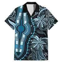 Polynesia Dashiki Family Matching Mermaid Dress and Hawaiian Shirt Polynesia and Africa Traditional Special Together Blue LT9 Dad's Shirt - Short Sleeve Blue - Polynesian Pride