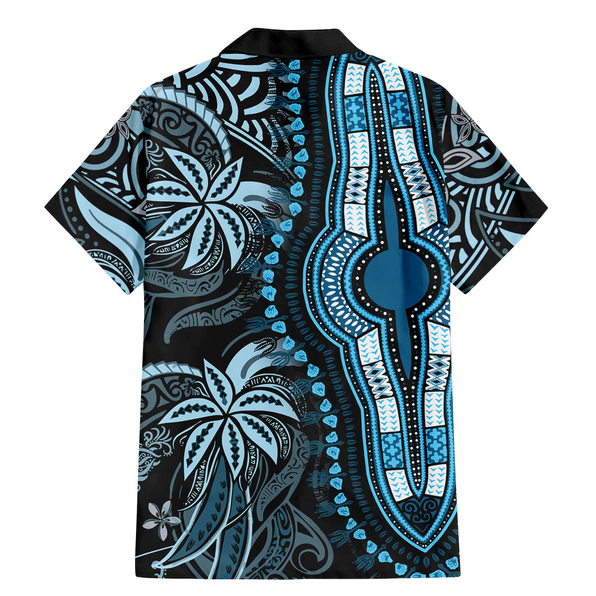Polynesia Dashiki Family Matching Mermaid Dress and Hawaiian Shirt Polynesia and Africa Traditional Special Together Blue LT9 - Polynesian Pride