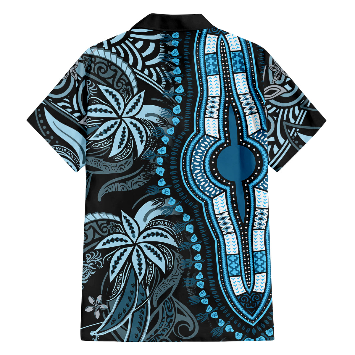 Polynesia Dashiki Family Matching Summer Maxi Dress and Hawaiian Shirt Polynesia and Africa Traditional Special Together Blue LT9 - Polynesian Pride