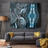 Polynesia Dashiki Tapestry Polynesia and Africa Traditional Special Together Blue LT9 Blue - Polynesian Pride