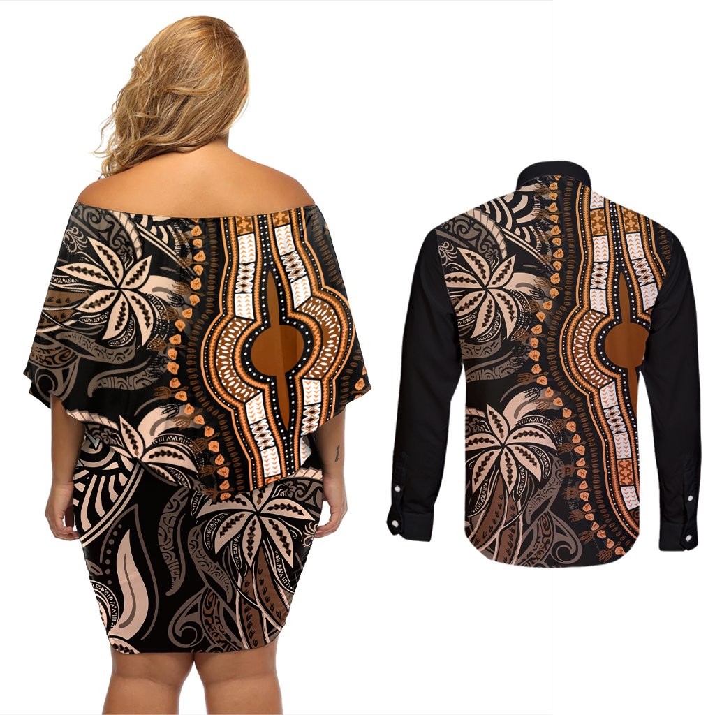 polynesia-dashiki-couples-matching-off-shoulder-short-dress-and-long-sleeve-button-shirts-polynesia-and-africa-traditional-special-together-gold