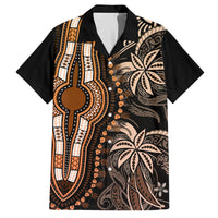 Polynesia Dashiki Family Matching Off Shoulder Long Sleeve Dress and Hawaiian Shirt Polynesia and Africa Traditional Special Together Gold LT9 Dad's Shirt - Short Sleeve Gold - Polynesian Pride