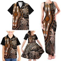 Polynesia Dashiki Family Matching Tank Maxi Dress and Hawaiian Shirt Polynesia and Africa Traditional Special Together Gold LT9 - Polynesian Pride